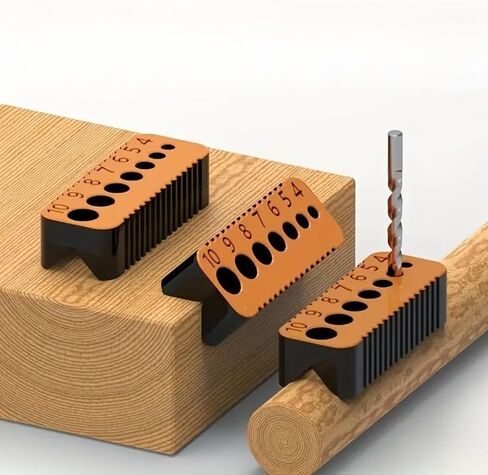 Drill Guide Jig with Metric Scale, Heavy Duty Plastic Template for Perfect 90-Degree Holes in Wood & Drywall in Saudi Arabia