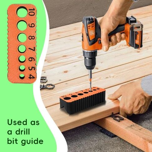 Drill Guide Jig with Metric Scale, Heavy Duty Plastic Template for Perfect 90-Degree Holes in Wood & Drywall in Saudi Arabia