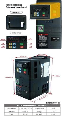 مغزل مبرد بالماء 1.5KW 220V + عاكس 1.5kw HS320 + مشبك 80 مم + مضخة مياه/أنبوب 5 متر + 7 قطعة ER11 in Saudi Arabia