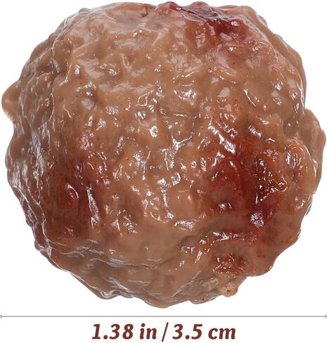 Totority Realistic Artificial Meatballs - 16 Pcs Simulated Beef Balls Beef Meatball Restaurant Prop Beef Meatball Photography Model Kitchen Fake Beef Meatball Prop Party Prop Artificial Meat in Kuwait
