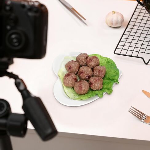 Totority Realistic Artificial Meatballs - 16 Pcs Simulated Beef Balls Beef Meatball Restaurant Prop Beef Meatball Photography Model Kitchen Fake Beef Meatball Prop Party Prop Artificial Meat in Kuwait