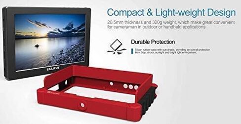 LILLIPUT 7 inch A7S 1920x1200 IPS On Camera Monitor with 4K HDMI Input Output Field Monitor for DSLR and Mirrorless Cameras with Free Gifts:Mini Magic Arm Mount + LP-E6 Plate+ 12V AC Adapter … in Saudi Arabia