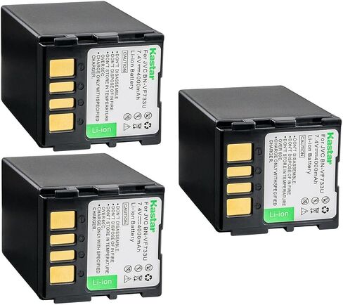 بطارية Kastar BN-VF733 قطعة واحدة بديلة لـ JVC GR-D329AH GR-D329US GR-D338 GR-D338AH GR-D338US GR-D340 GR-D340AA GR-D340AC GR-D340E GR-D340EK GR-D340EX GR-D340EY كاميرا GR-D340EZ GR-D345 GR-D345E in Kuwait