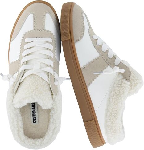 Cushionaire Blade Women’s Slip on Sneaker Mule - Faux Leather & Suede Seedless Backed With With Memory Foam وبطانة مريحة in Saudi Arabia