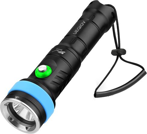 DQ-380 Dive Light, 2000 Lumen Scuba Diving Flashlight, LED 3 Modes Waterproof Underwater Torch, Aluminum, Battery Powered in Saudi Arabia