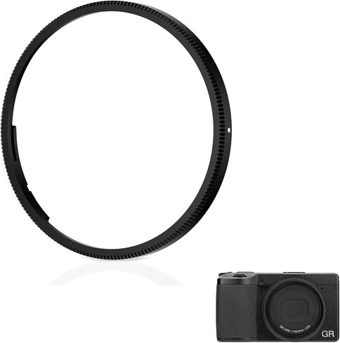 JJC Metal Lens Decoration Ring Cap for Ricoh GR IV GRIV GR4 HDF Monochrome Digital Camera, Lens Accessories for GR 4 Replaces Ricoh GN-3 Ring Cap -Black in Saudi Arabia