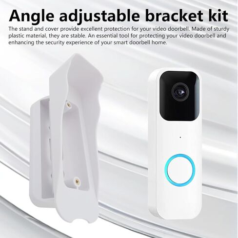 Premium Ring Doorbell Mount Easy Install Door Mount for Blink Video Doorbell 2021 only,Angle Adjustable Brackets Detection Kit (up to 110 Degrees Tilt)(White) in Saudi Arabia