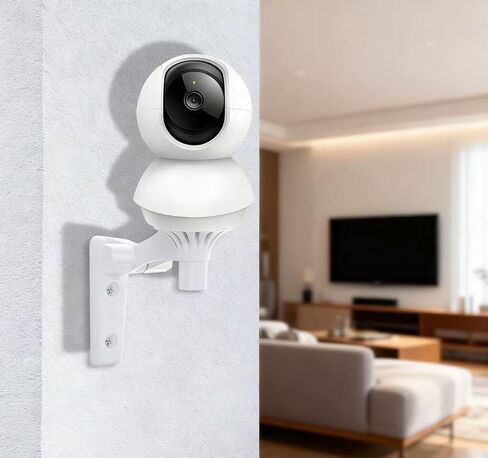 حامل حائط متوافق مع TP-Link Tapo C210/ C200 وKasa Indoor Pan EC70/ EC71/ KC410S، دعامة زوايا قابلة للتعديل تدور 180 درجة، سهلة التركيب، دعامة/حامل كاميرا أمان، عبوة واحدة in Kuwait