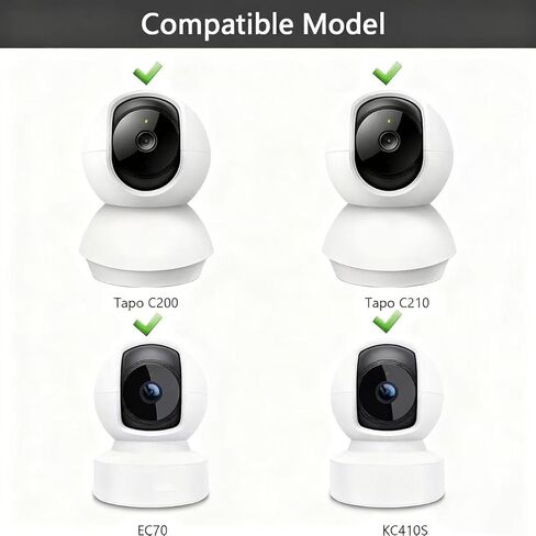 حامل حائط متوافق مع TP-Link Tapo C210/ C200 وKasa Indoor Pan EC70/ EC71/ KC410S، دعامة زوايا قابلة للتعديل تدور 180 درجة، سهلة التركيب، دعامة/حامل كاميرا أمان، عبوة واحدة in Kuwait