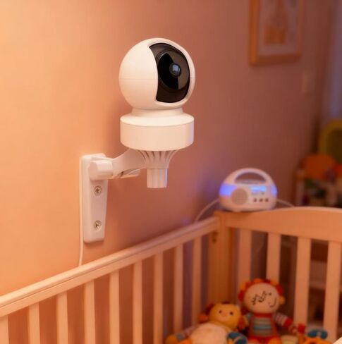 حامل حائط متوافق مع TP-Link Tapo C210/ C200 وKasa Indoor Pan EC70/ EC71/ KC410S، دعامة زوايا قابلة للتعديل تدور 180 درجة، سهلة التركيب، دعامة/حامل كاميرا أمان، عبوة واحدة in Kuwait