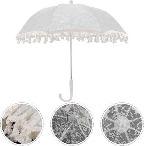 Lace Umbrella Wedding Decor For Photo Shoot Vintage Umbrellas Weddings Bridal Parasol Decorative Travel Skirt in Kuwait