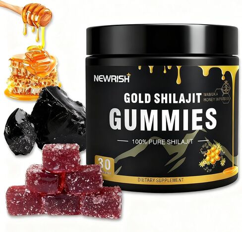 Shilajit Gummies L Manuka Honey | Himalayan Shilajit | لا يوجد سكر مضاف I Ashwagandha ، Gokshura | حمض الفولفيك و 85+ المعادن التتبع I للرجال ، والنساء أنا غير المعدلة وراثيا أنا 100 ٪ طبيعية وعضوية أنا 30 gummy in Saudi Arabia