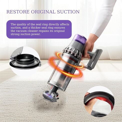 استبدال صندوق الغبار الكبير مقاس 7.79 بوصة لنماذج Dyson V10 SV12 Animal/Absolute، وعلبة العلبة للجزء رقم 969509-01 والفلتر رقم 969082-01 للطرازات المطلقة/المطلقة Pro/Animal/Animal Extra/Total Clean in Kuwait