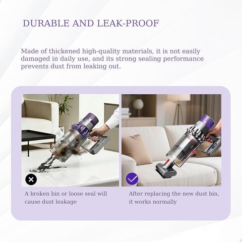استبدال صندوق الغبار الكبير مقاس 7.79 بوصة لنماذج Dyson V10 SV12 Animal/Absolute، وعلبة العلبة للجزء رقم 969509-01 والفلتر رقم 969082-01 للطرازات المطلقة/المطلقة Pro/Animal/Animal Extra/Total Clean in Kuwait