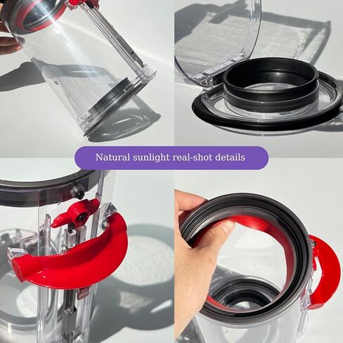 استبدال صندوق الغبار الكبير مقاس 7.79 بوصة لنماذج Dyson V10 SV12 Animal/Absolute، وعلبة العلبة للجزء رقم 969509-01 والفلتر رقم 969082-01 للطرازات المطلقة/المطلقة Pro/Animal/Animal Extra/Total Clean in Kuwait