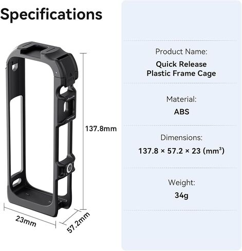 قفص كاميرا لملحقات Insta360 x5، جراب واقٍ متعدد الوظائف لإطار Insta360 X5 مع إطلاق سريع in Saudi Arabia