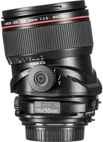 عدسة Canon TS-E مقاس 50 مم f/2.8L قابلة للإمالة والإزاحة | سلسلة L-Series Prime مع التحكم في المنظور والتركيز البؤري القريب | مثالية للتصوير المعماري والاستوديو (2273C002) + محول EF-EOS R + حقيبة + بطاقة سعة 64 جيجابايت in Kuwait