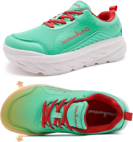 Women's Orthopedic Diabetic Wide Toe Box Walking Shoes: Comfortable Plantar Fasciitis Orthotic Arch Support Bunions Recovery Sports Sneakers, Breathable Outdoor Cycling Tennis Shoes Black Size 8.5 in Saudi Arabia