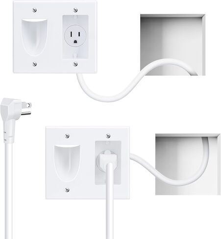 in-Wall Cable Management Kit, Wire Hider for Power & Low Voltage Cables, TV Cord Hider for Wall Mounted TV, TV Cable Hider Wall Kit, Includes Hole Saw Drill Attachment in Kuwait