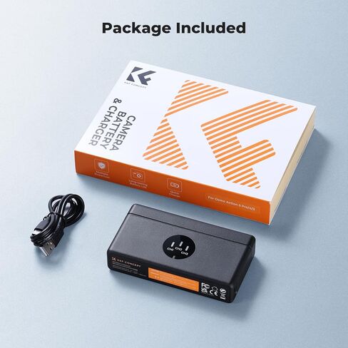 شاحن بطارية K&F CONCEPT OSMO 360، حافظة شاحن بطارية 3-Slot Action 5 Pro متوافقة مع كاميرا DJI OSMO Action 5 Pro، Action 4، Action 3 in Kuwait