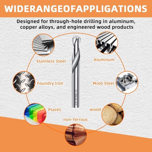 Carbide Drill Bit Set, 1/8" 3/16" 1/4" Solid Carbide Drill Bits, Tungsten Carbide Drill Bit Set for CNC Machines Ideal for Metal Copper Alloy Cast Iron Stainless, 3 PCS in Saudi Arabia