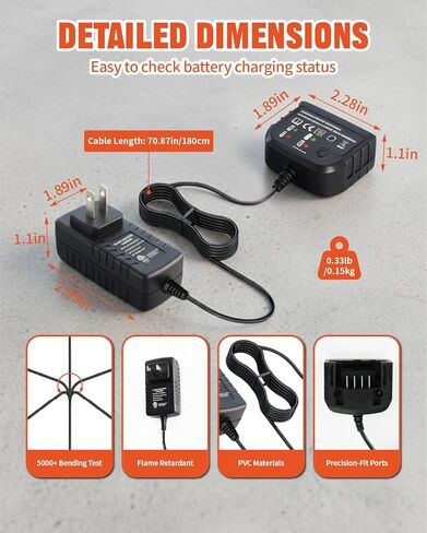 شاحن بطارية ليثيوم مناسب لبطاريات بلاك اند ديكر 20 فولت كحد أقصى، بديل لشاحن LCS1620B متوافق مع بطارية 12 فولت و20 فولت - LBXR20 LBXR2020-OPE LB2X3020 LB2X4020 LBX4020 BDCAC202B in Kuwait