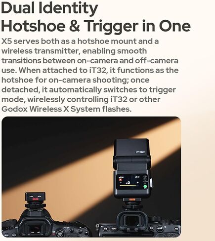 GODOX iT32 2.4G TTL Camera Flash with 7.4V/900mAh Lithium Battery Support Magnetic X5 Wireless Flash Trigger,Full-Color Touchscreen,Built-in Diffuser&Reflector,1.5s Recycle Time,510 Full Power Flashes in Saudi Arabia