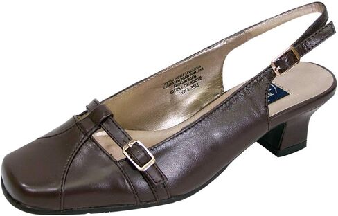 Peerage Louisa Women's Wide Width Square Toe Slingback Shoes in Saudi Arabia