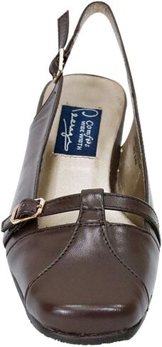 Peerage Louisa Women's Wide Width Square Toe Slingback Shoes in Saudi Arabia