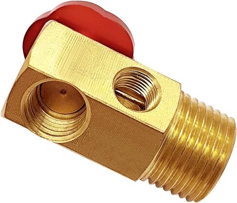 Portable Air Tank Manifold with Fill Port, Aluminum Valve and Relief Bypass, 1/2" NPT Tank x 1/4" NPT Hose x 1/8" NPT Gauge For Air Compressor Portable Carry Tank in Kuwait