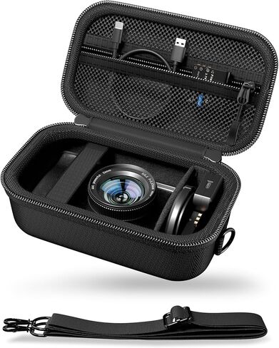 ProCase Hard 4K Digital Camera Case for VJIANGER, JGIPL, Duluvulu, Zostuic, Oiadek, Lecnippy, NIKICAM Camera Accessories, Protective Vlogging Travel Carrying Storage Bag with Shoulder Strap -Black in Saudi Arabia