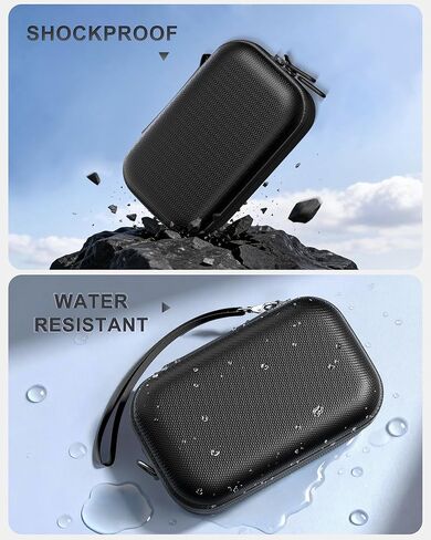 ProCase Hard 4K Digital Camera Case for VJIANGER, JGIPL, Duluvulu, Zostuic, Oiadek, Lecnippy, NIKICAM Camera Accessories, Protective Vlogging Travel Carrying Storage Bag with Shoulder Strap -Black in Saudi Arabia
