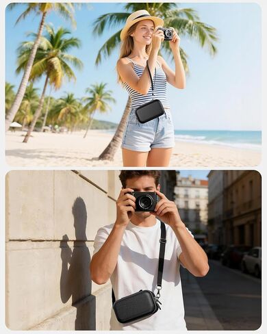 ProCase Hard 4K Digital Camera Case for VJIANGER, JGIPL, Duluvulu, Zostuic, Oiadek, Lecnippy, NIKICAM Camera Accessories, Protective Vlogging Travel Carrying Storage Bag with Shoulder Strap -Black in Saudi Arabia