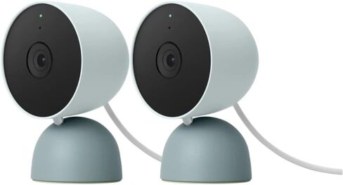 Google Indoor Nest Security Cam 1080p (Wired) - 2nd Generation - Non-Retail Packaging - Fog - 2 Pack in Saudi Arabia