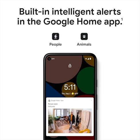 Google Indoor Nest Security Cam 1080p (Wired) - 2nd Generation - Non-Retail Packaging - Fog - 2 Pack in Saudi Arabia