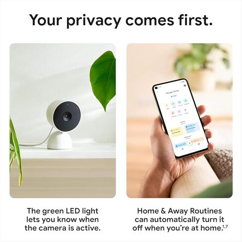 Google Indoor Nest Security Cam 1080p (Wired) - 2nd Generation - Non-Retail Packaging - Fog - 2 Pack in Saudi Arabia