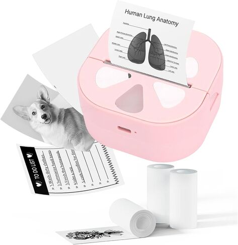 VBESTLIFE Sticker Printer, PrintPods Mini Printer, Bluetooth Portable Sticker Maker with 3 Rolls Film, App Control, for Girls, Children, Students in Saudi Arabia