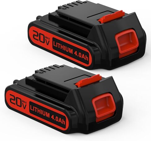 2-Pack Replacement for Black and Decker 20V Lithium Battery, Compatible with 4.0Ah Black and Decker 20V Battery LBXR20 LBX20 LBXR2020 LBXR2520 LB2X4020 for Black&Decker Cordless Power Tools in Saudi Arabia