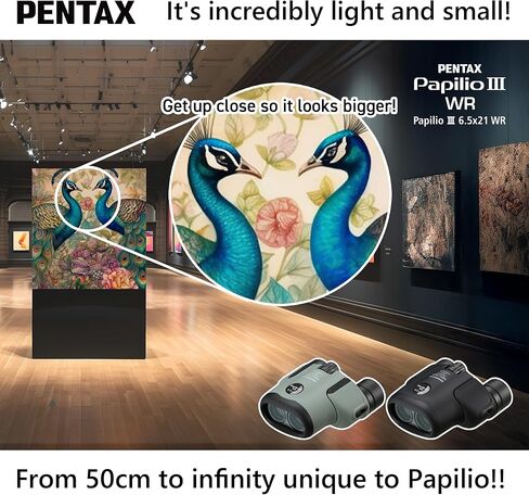 PENTAX Papilio III 6.5x21WR Black, 50cm Close-up to Infinity Focus, Weather-Resistant Body, New HD Coating, Suitable for observing Tiny Objects, for Travel, Hiking, Concerts, Sports, Stargazing in Saudi Arabia