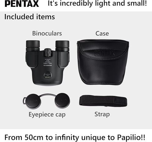 PENTAX Papilio III 6.5x21WR Black, 50cm Close-up to Infinity Focus, Weather-Resistant Body, New HD Coating, Suitable for observing Tiny Objects, for Travel, Hiking, Concerts, Sports, Stargazing in Saudi Arabia