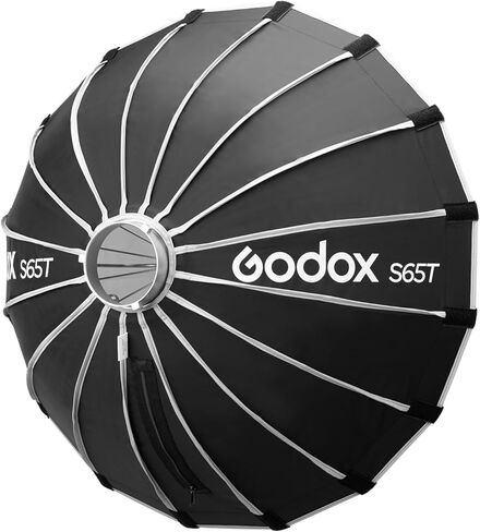 Godox S65T Quick-Release Umbrella Softbox – 25.6″ (65 cm) Bowens Mount Portable Light Modifier for Studio and Location Photography, Soft Even Wrap Light for Portrait, Product & Video Lighting in Saudi Arabia