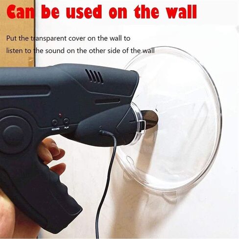 Spy Ear Bionic Listening Device, Long Range Bird Listening, Parabolic Microphone Monocular Telescope with Recording Playback, Black in Saudi Arabia