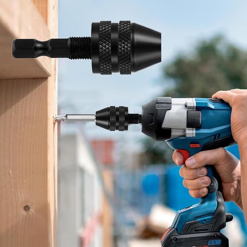 Quick-Change Hex Shank Drill Chuck Adapter Self-Centering 0.3-6.5mm Three-Jaw Drill Bit Holder for Electric Rotary Tools in Saudi Arabia
