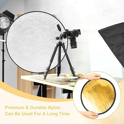 1PC Reflective Panel,Foldable Flash Panel Bag,in Gold and Silver Colors,Suitable for Both Studio and Home Photography Lighting.It Can Be Used On Both Sides and Can Be Folded for Easy Storage. in Saudi Arabia