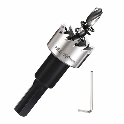 25/32" Hole Saw 4241 High Speed Steel - 20mm Hole Cutter - Good for Thin Metal/PVC/Acrylic/Plastic/Wood Board - Silver in Saudi Arabia