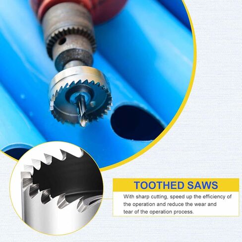 25/32" Hole Saw 4241 High Speed Steel - 20mm Hole Cutter - Good for Thin Metal/PVC/Acrylic/Plastic/Wood Board - Silver in Saudi Arabia