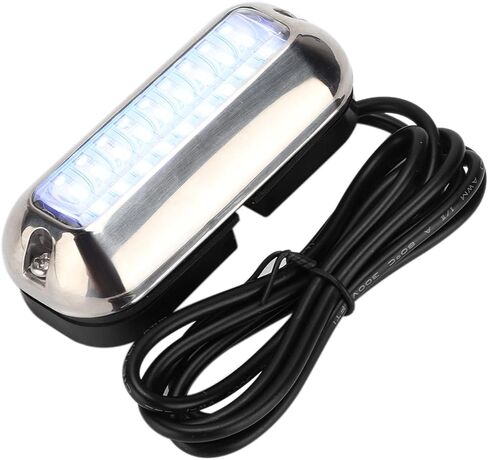 ZJchao الأزرق 27LED مصباح تحت الماء IP68 حافظة معدنية غير قابلة للصدأ Transom مصباح 74LM مشرق ل مركبة بحرية RV in Saudi Arabia