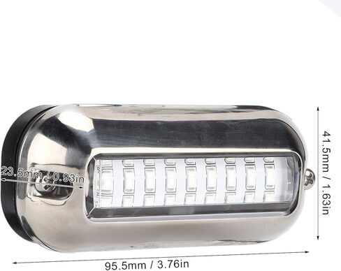 ZJchao الأزرق 27LED مصباح تحت الماء IP68 حافظة معدنية غير قابلة للصدأ Transom مصباح 74LM مشرق ل مركبة بحرية RV in Saudi Arabia