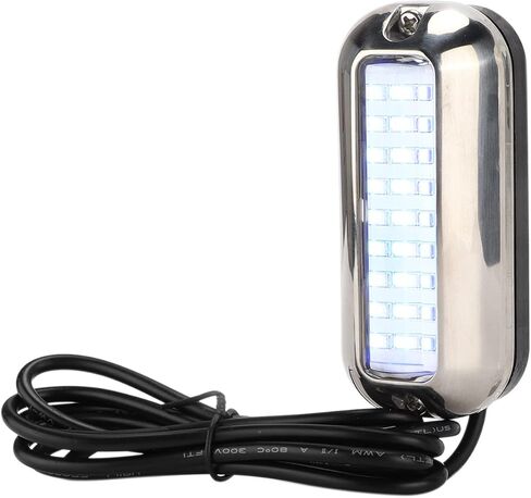 ZJchao الأزرق 27LED مصباح تحت الماء IP68 حافظة معدنية غير قابلة للصدأ Transom مصباح 74LM مشرق ل مركبة بحرية RV in Saudi Arabia
