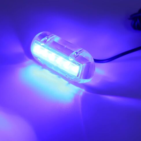 ZJchao الأزرق LED ضوء تحت الماء IP68 مصباح الإضاءة البحرية لقارب يخت DC12V 1.1W 18LM سوبر مشرق الأزرق LED ضوء تحت الماء لإضاءة يخت القوارب البحرية in Saudi Arabia